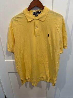 Ralph Lauren Men’s Yellow Polo with Navy Pony